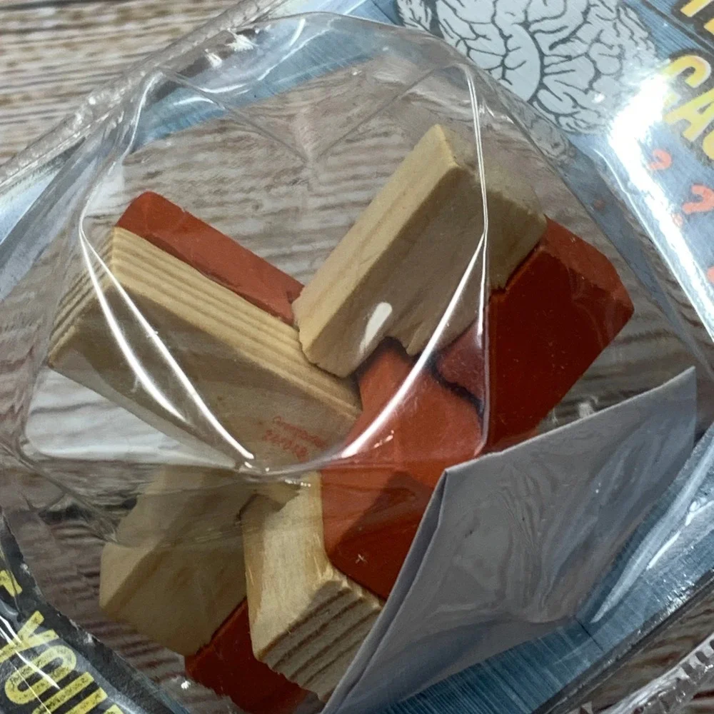 Real Wood Brain‎ Teaser Puzzle Challenge Your Mind New In Package